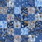 Sykel Enterprises-University of Kentucky Cheater Quilt Printed Cotton Fabric-Kentucky Wildcats Cotton Fabric with Patchwork Cheater Quilt Print-60” Width